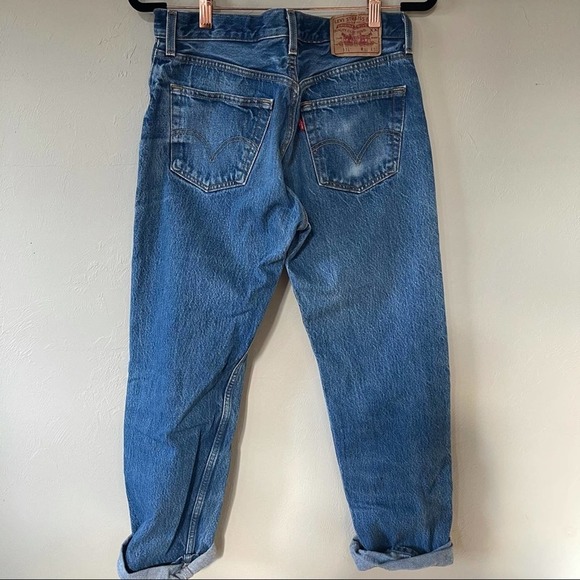 Levi's Classic Blue Straight Leg Jeans - Picture 4 of 7